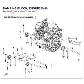 DAMPING BLOCK, ENGINE product image