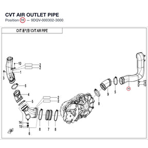 CVT AIR OUTLET PIPE product image