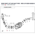 REAR PART, CVT AIR INLET PIPE - REPL BY 9DQV-000305-3001 product image
