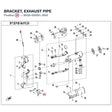 BRACKET, EXHAUST PIPE product image