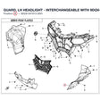 GUARD, LH HEADLIGHT - INTERCHANGEABLE WITH 9DQV-041013-3000 product image