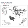 GUARD, RH HEADLIGHT product image