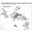 FRONT FENDER (JET BLACK) - REPL BY 9DQV-041021-3001-0PG product image