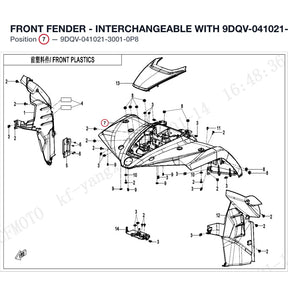 FRONT FENDER - INTERCHANGEABLE WITH  9DQV-041021-3000-0P8 product image