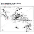 HEAT INSULATOR, FRONT FENDER product image