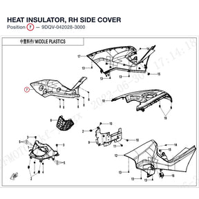 HEAT INSULATOR, RH SIDE COVER product image