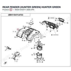 REAR FENDER (HUNTER  GREEN) product image