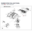 RUBBER STRAP, TAIL LIGHT PANEL product image