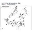 FRONT RH UPPER SWING ARM ASSY product image