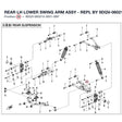 REAR LH LOWER SWING ARM ASSY product image