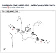 RUBBER SLEEVE, HAND GRIP - INTERCHANGEABLE WITH  8060-100001 product image