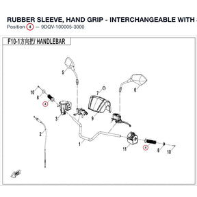 RUBBER SLEEVE, HAND GRIP - INTERCHANGEABLE WITH  8060-100001 product image