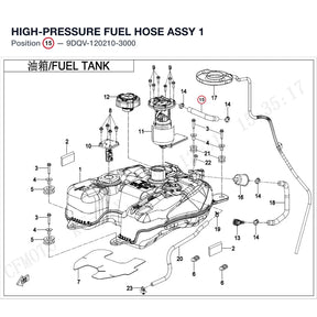 HIGH-PRESSURE FUEL HOSE ASSY 1 product image