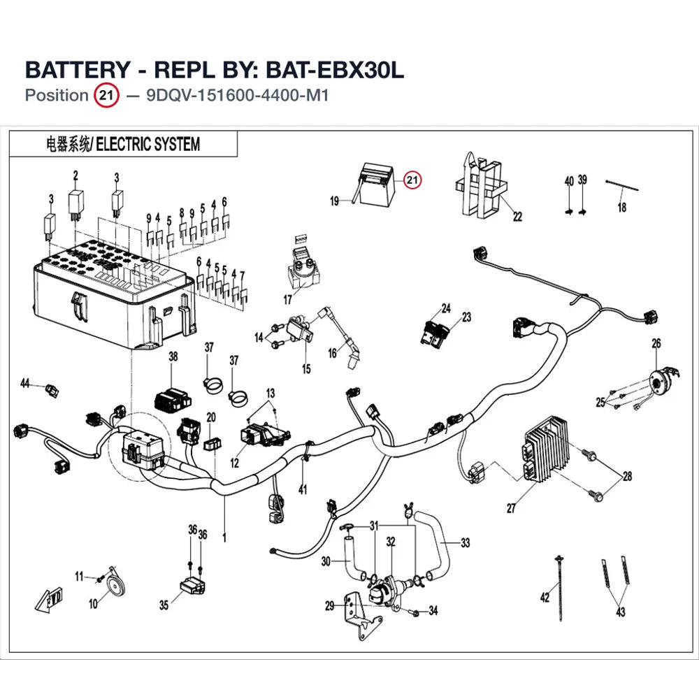 BATTERY - REPL BY: BAT-EBX30L product image