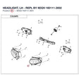 HEADLIGHT, LH - REPL BY 9DQV-160111-3002 product image