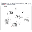 HEADLIGHT, LH - INTERCHANGEABLE WITH 9DQV-160111-3400-M1 product image