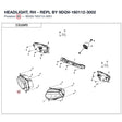 HEADLIGHT, RH - REPL BY 9DQV-160112-3002 product image