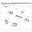 HEADLIGHT, RH - INTERCHANGEABLE WITH 9DQV-160112-3400-M1 product image