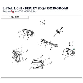 LH TAIL LIGHT - REPL BY 9DQV-160210-3400-M1 product image