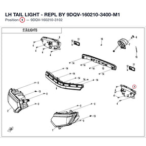 LH TAIL LIGHT - REPL BY 9DQV-160210-3400-M1 product image