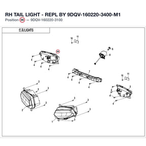 RH TAIL LIGHT - REPL BY 9DQV-160220-3400-M1 product image