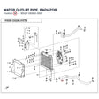 WATER OUTLET PIPE, RADIATOR product image