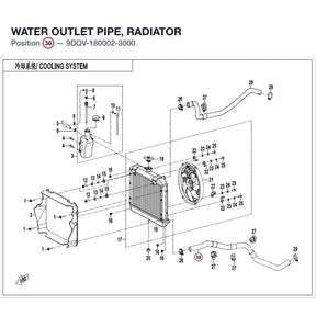WATER OUTLET PIPE, RADIATOR product image