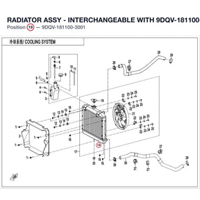 RADIATOR ASSY - INTERCHANGEABLE WITH 9DQV-181100-3000 product image