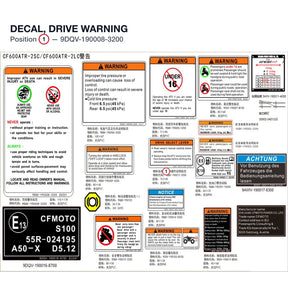DECAL, DRIVE WARNING product image