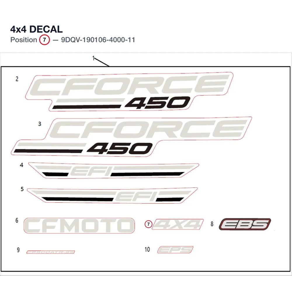 4x4 DECAL product image
