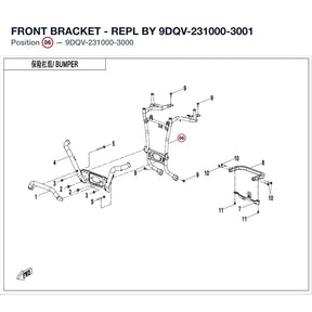 FRONT BRACKET - REPL BY 9DQV-231000-3001 product image