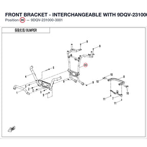 FRONT BRACKET - INTERCHANGEABLE WITH 9DQV-231000-3000 product image