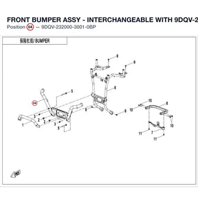 FRONT BUMPER ASSY - INTERCHANGEABLE WITH 9DQV-232000-3000-0BP product image