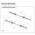 FRONT CV DRIVE SHAFT product image