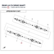 REAR LH CV DRIVE SHAFT product image