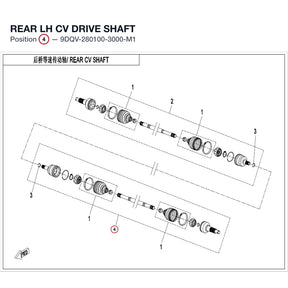 REAR LH CV DRIVE SHAFT product image