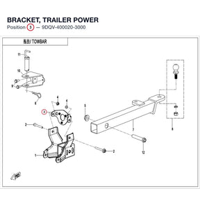 BRACKET, TRAILER POWER product image