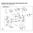 LOWER HEAT INSULATOR, REAR EXHAUST PIPE product image