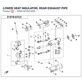 LOWER HEAT INSULATOR, REAR EXHAUST PIPE product image