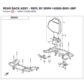 REAR RACK ASSY - REPL BY 9DRV-142000-B001-0BP product image