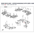 REAR RACK ASSY - INTERCHANGEABLE WITH 9DRV-142000-B000 product image
