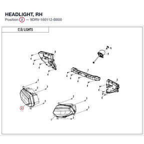 HEADLIGHT, RH product image