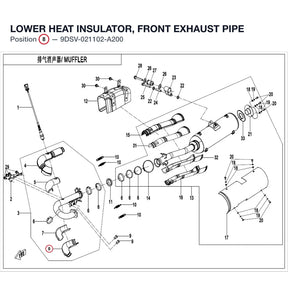 LOWER HEAT INSULATOR, FRONT EXHAUST PIPE product image