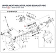 UPPER HEAT INSULATOR, REAR EXHAUST PIPE product image
