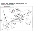 LOWER HEAT INSULATOR, REAR EXHAUST PIPE product image