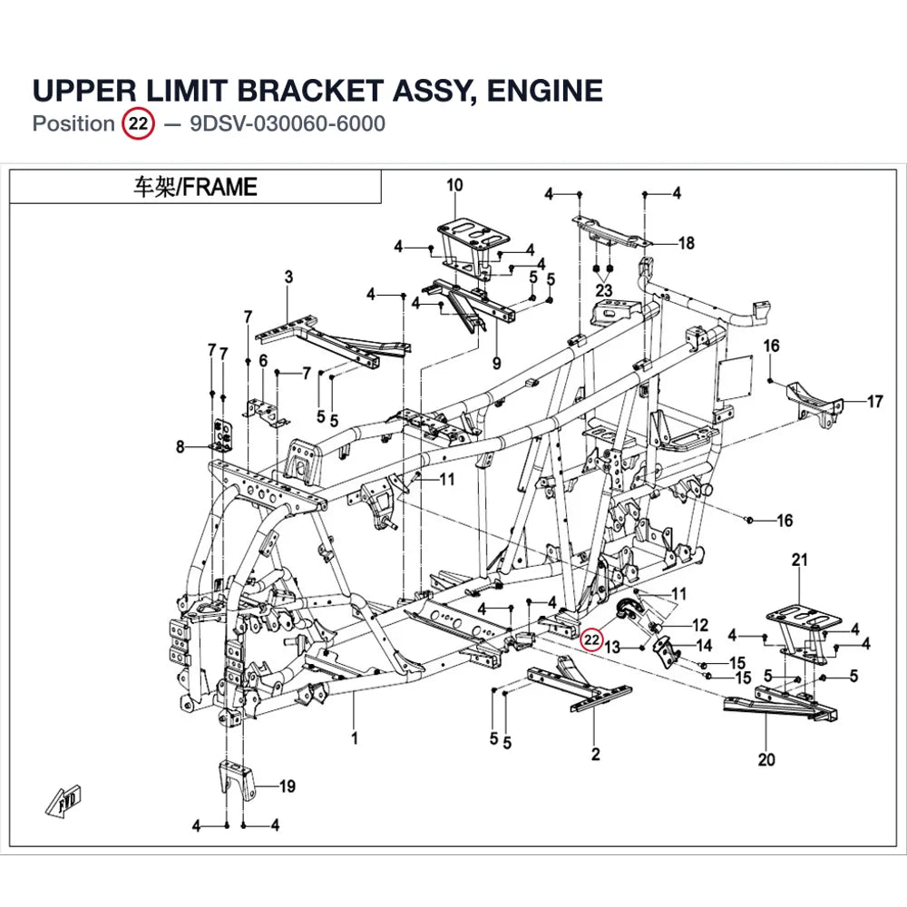 UPPER LIMIT BRACKET ASSY, ENGINE product image