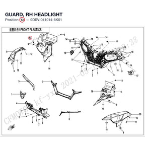 GUARD, RH HEADLIGHT product image