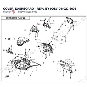 COVER, DASHBOARD - REPL BY 9DSV-041022-6003 product image