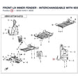 FRONT LH INNER FENDER - INTERCHANGEABLE WITH  9DS#-044011-6002 product image
