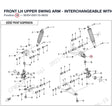 FRONT LH UPPER SWING ARM - INTERCHANGEABLE WITH  9DS#-050110-6000 - REPL BY 9DSV-050110-6K01 product image
